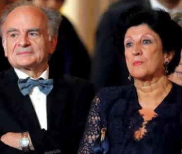Francoise Nogues With Jean Michel Macron